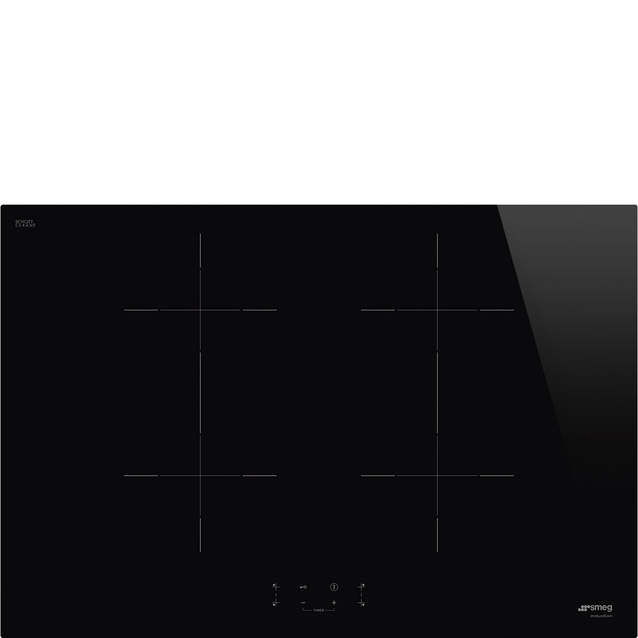 SMEG PIANO COTTURA INCASSO INDUZIONE 70/75M 4 ZONE NERO SIB2741D - 300006250