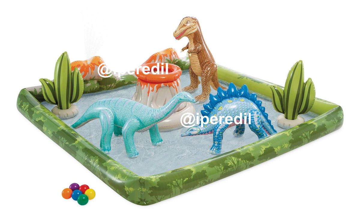 INTEX PLAY CENTER JURASSIC CON PALLINE 2+ MAX81KG 201x201x36 56132