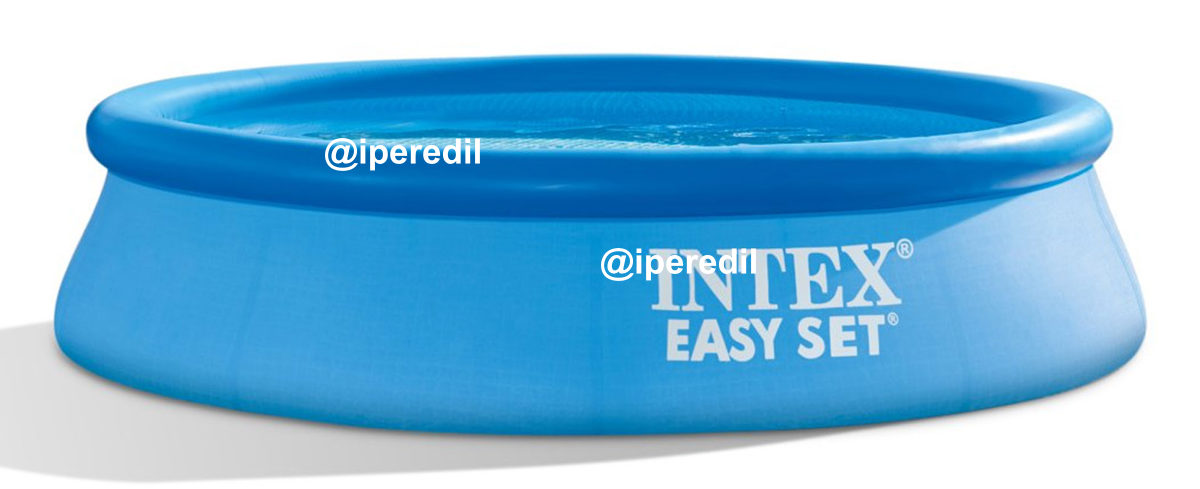 INTEX PISCINA EASY SET BLU CON POMPA 28602 244x244x61CM 28108