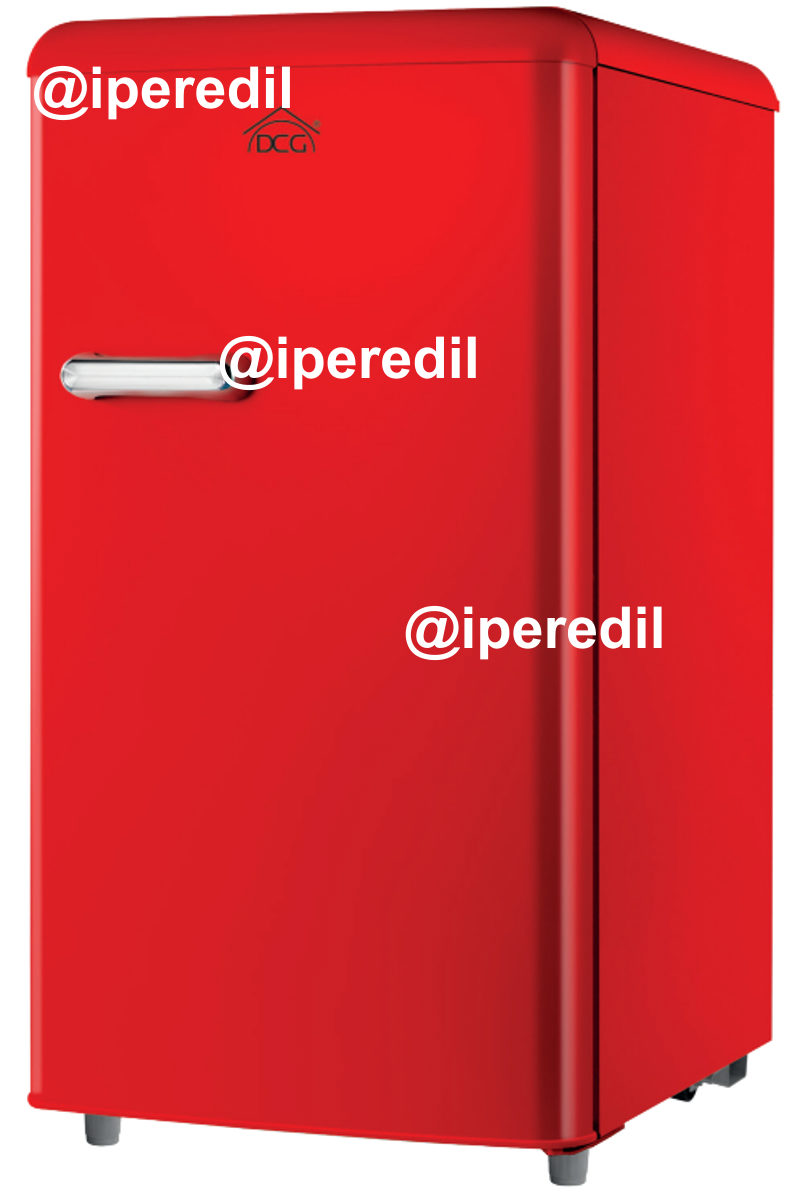 DCG FRIGO MONOPORTA LINEA RETRO' 100LT E ROSSO MF100R