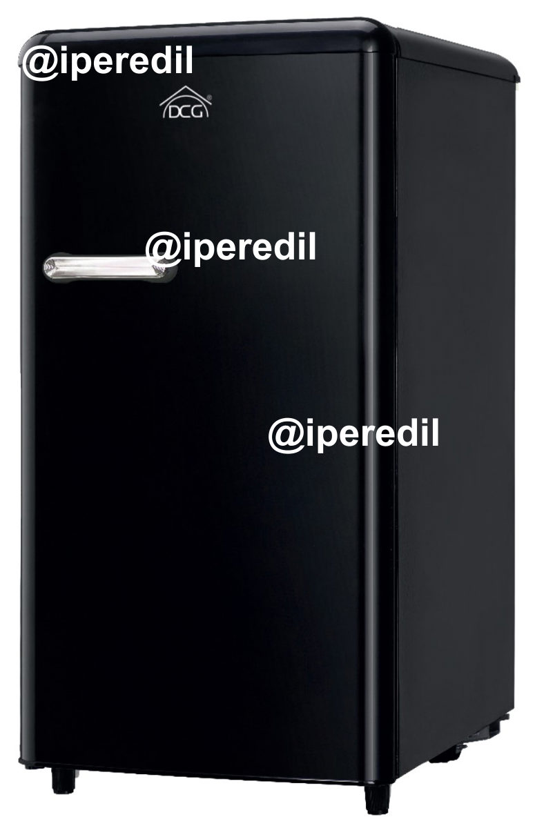 DCG FRIGO MONOPORTA LINEA RETRO' 100LT E NERO MF100B