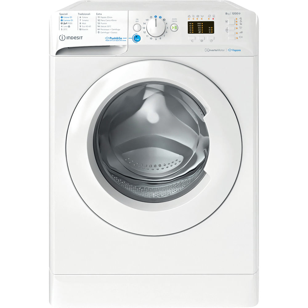 INDESIT LAVATRICE 8KG INVERTER VAPORE B 1200GIRI BWA 81295X WV IT