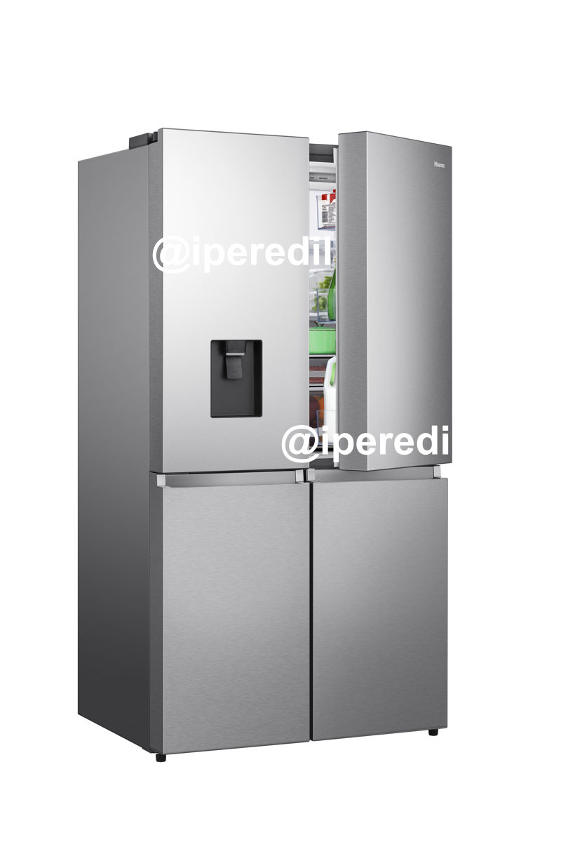 HISENSE FRIGO 4 PORTE TOTAL NOFROST PLUS 606LT E 91CM INOX RQ758N4SWSE