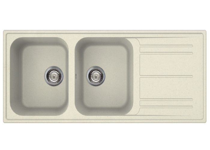 SMEG LAVELLO REVERSIBILE DUE VASCHE E GOCCIOLATOIO PANNA LZ116P