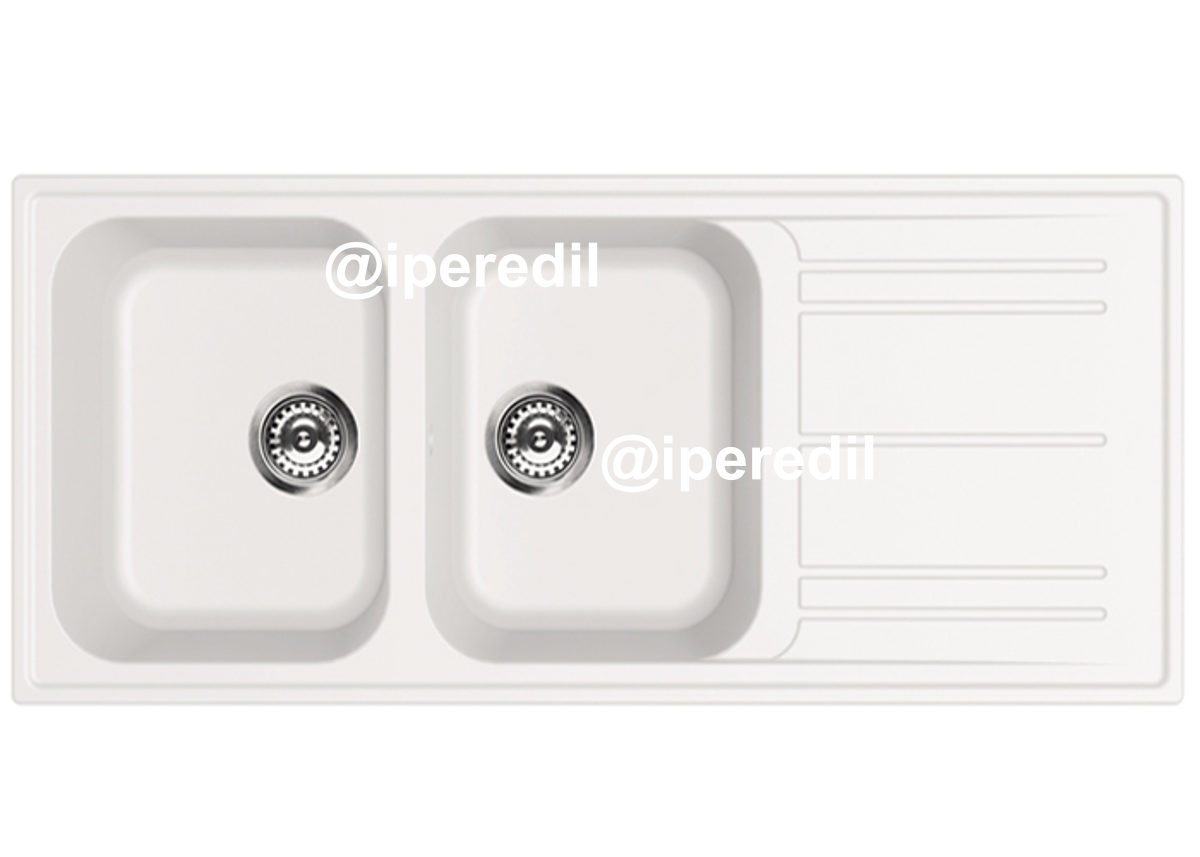 SMEG LAVELLO REVERSIBILE DUE VASCHE E GOCCIOLATOIO BIANCO LZ116B