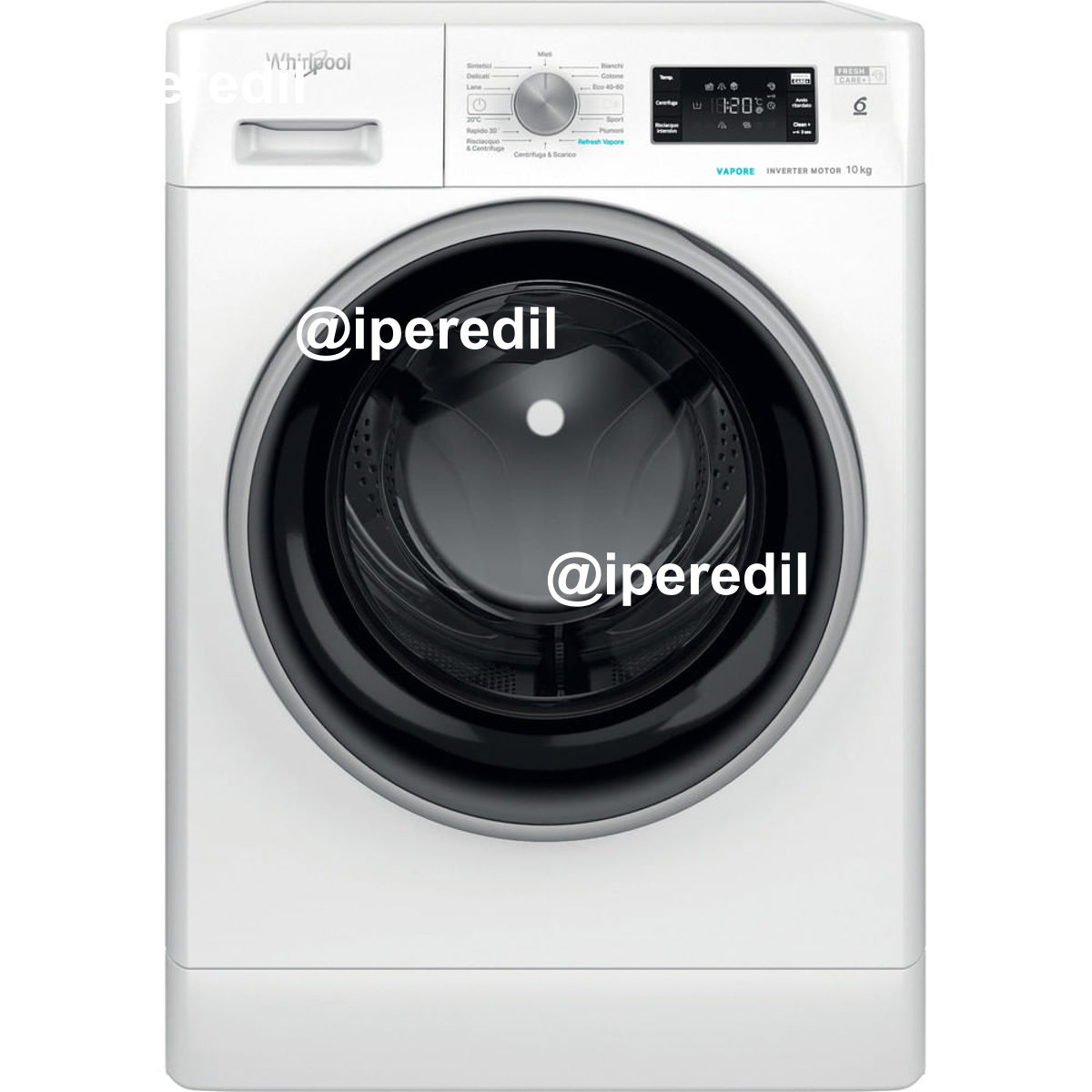 WHIRLPOOL LAVATRICE 10KG 6°SENSO INVERTER A-20% 1400G. FFB 1048 BSV IT