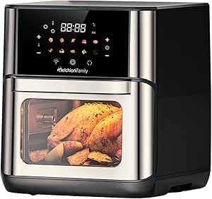 MELCHIONI FRIGGITRICE AD ARIA FLORA 12LT 1800W DISPLAY COLORI NERO